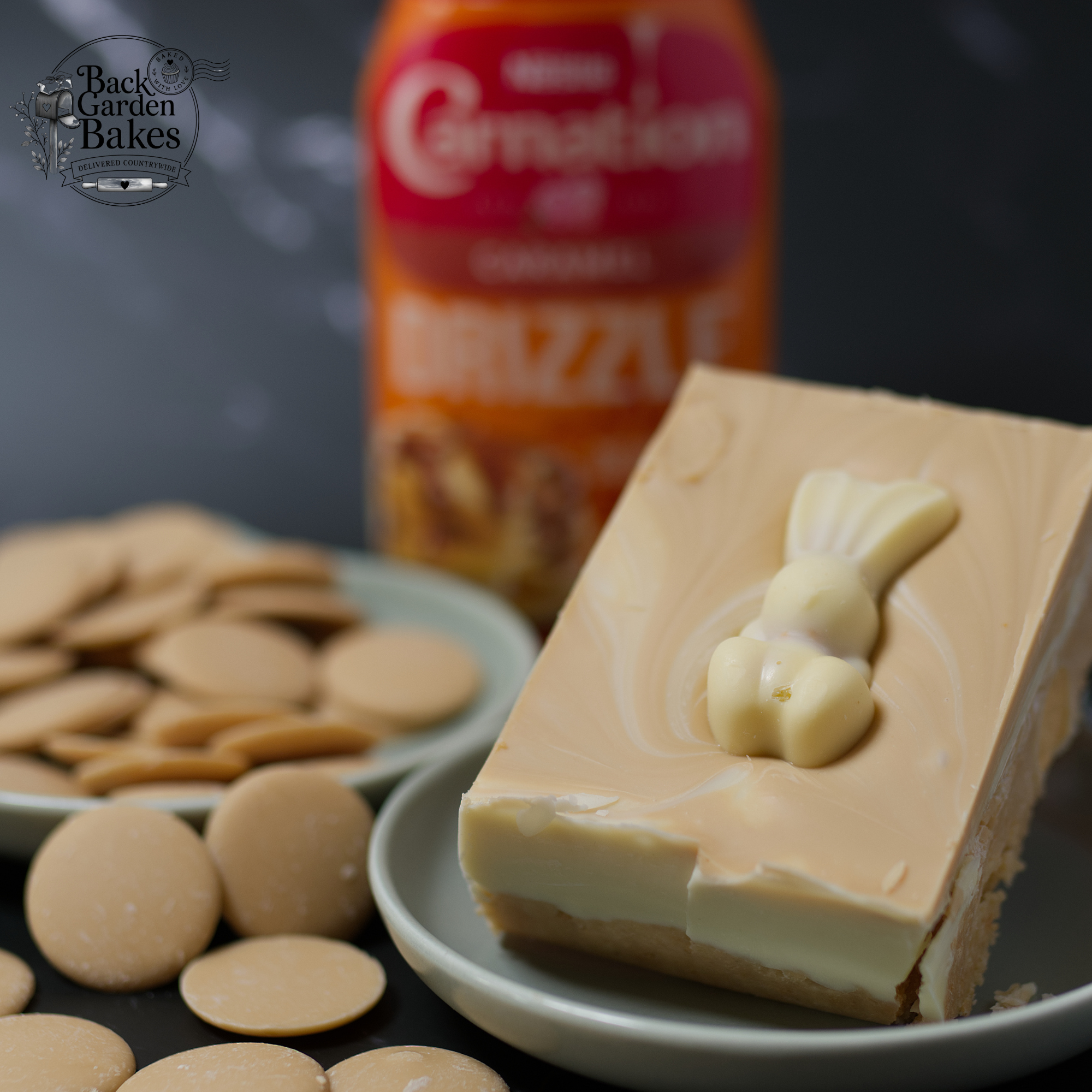 Caramilk & white Malteser Slice