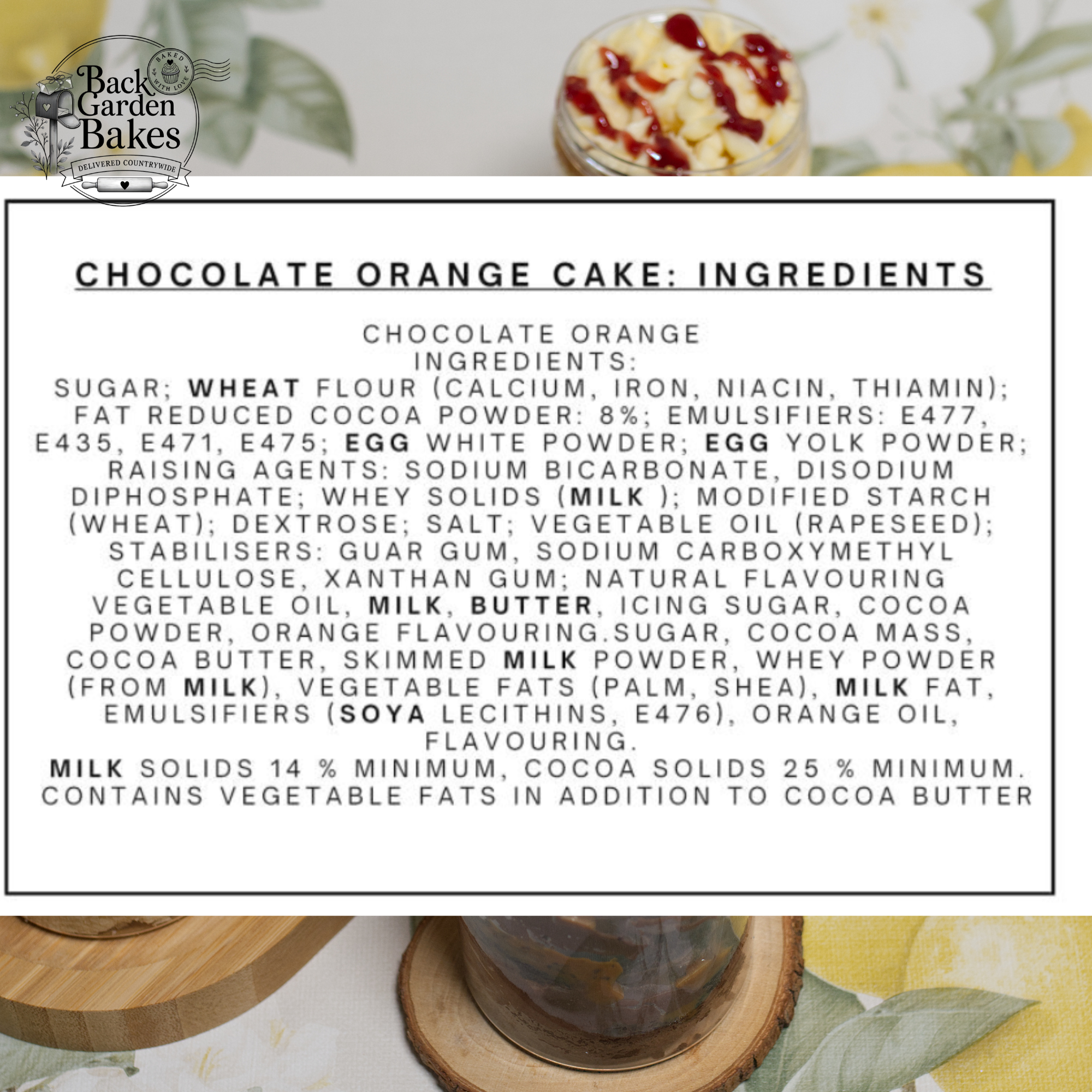 Chocolate Orange Cake Jar